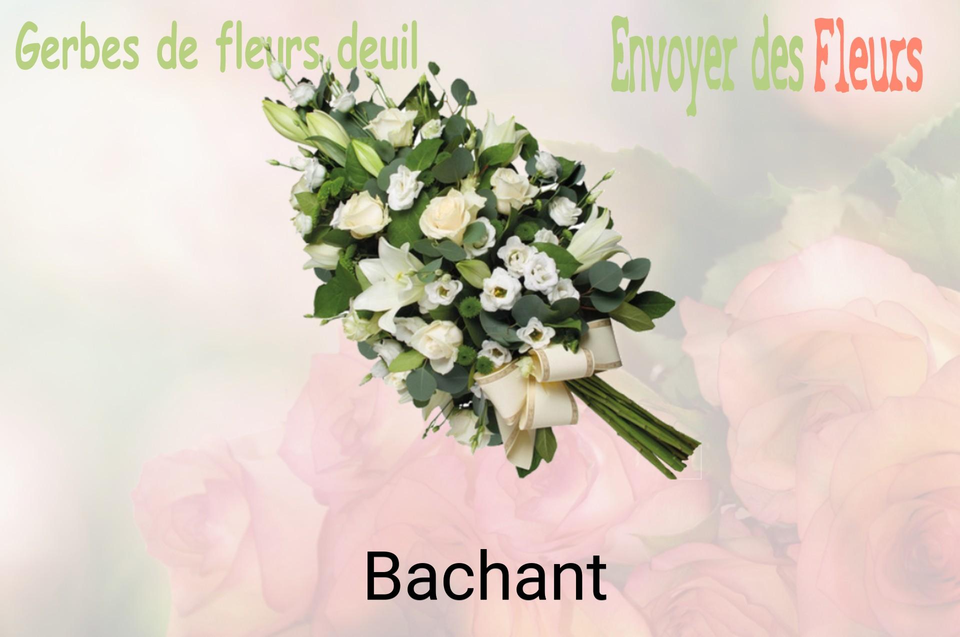 Gerbe de fleurs de deuil livrée à Bachant